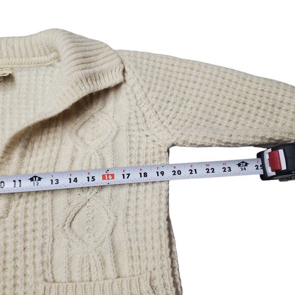 Vintage Wool Fisherman Sweater Gaeltarra Irish Handloomed Cottagecore - Medium - Picture 8 of 8